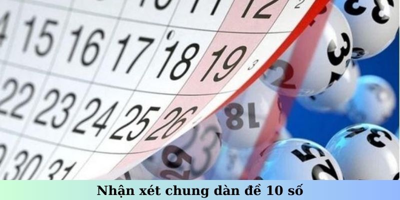 Nhận xét chung dàn đề 10 số